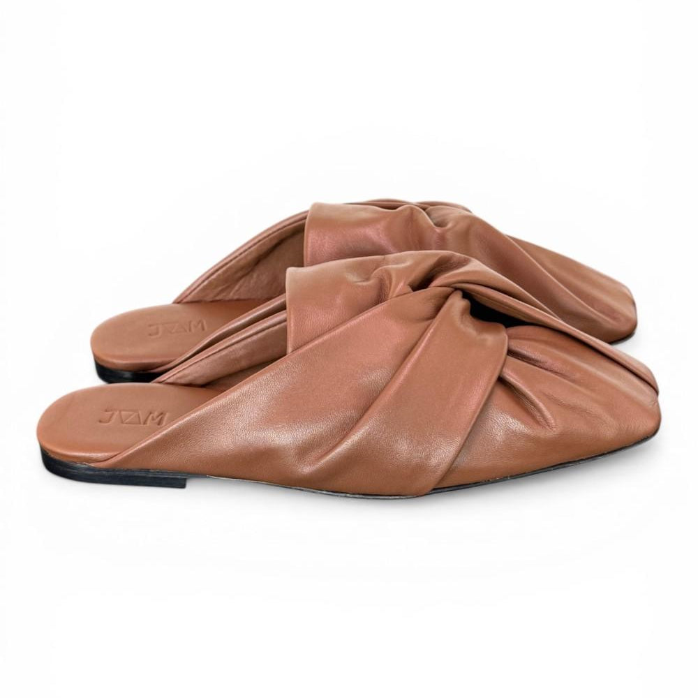 Sabot nodo pelle marrone JVAM<BR/> 