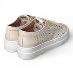 Sneaker donna pelle forata bianca Stokton<BR/> 
