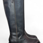 Stivale biker pelle nera Janet 