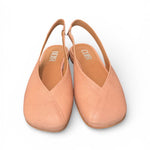Slingback pelle nature Cuir Noir<BR/> 