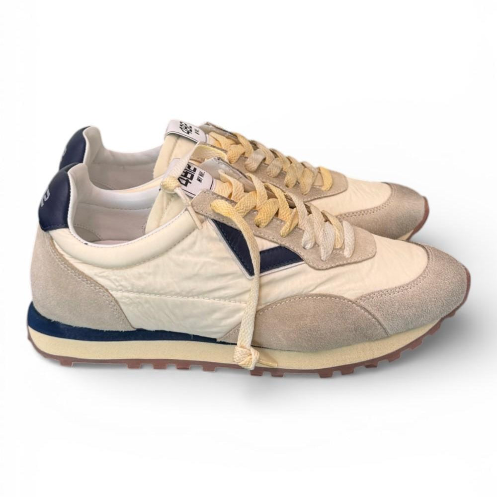 Sneaker uomo 4B12 Vintage Run beige blu 