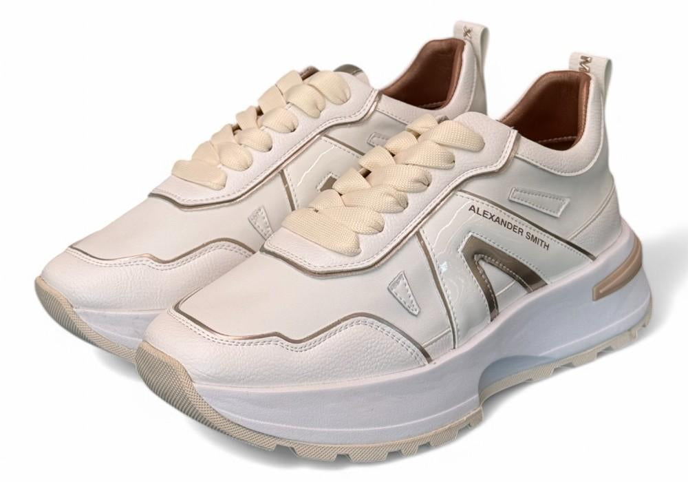 Sneaker donna Liverpool white gold Alexander Smith<BR/> 