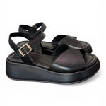 Sandalo fascia pelle nera Z50 Frau 