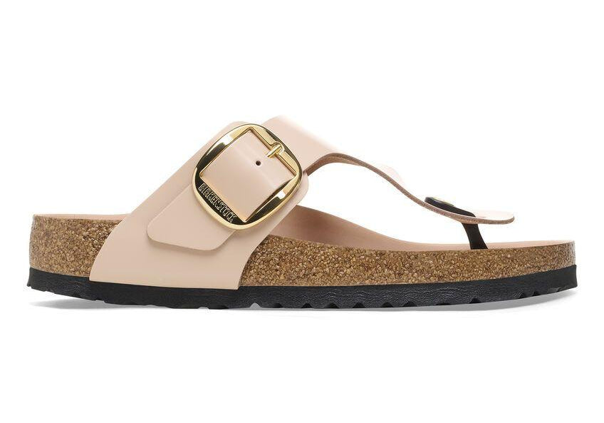Ciabatta Gizeh Big Buckle shine beige Birkenstock 1026550 