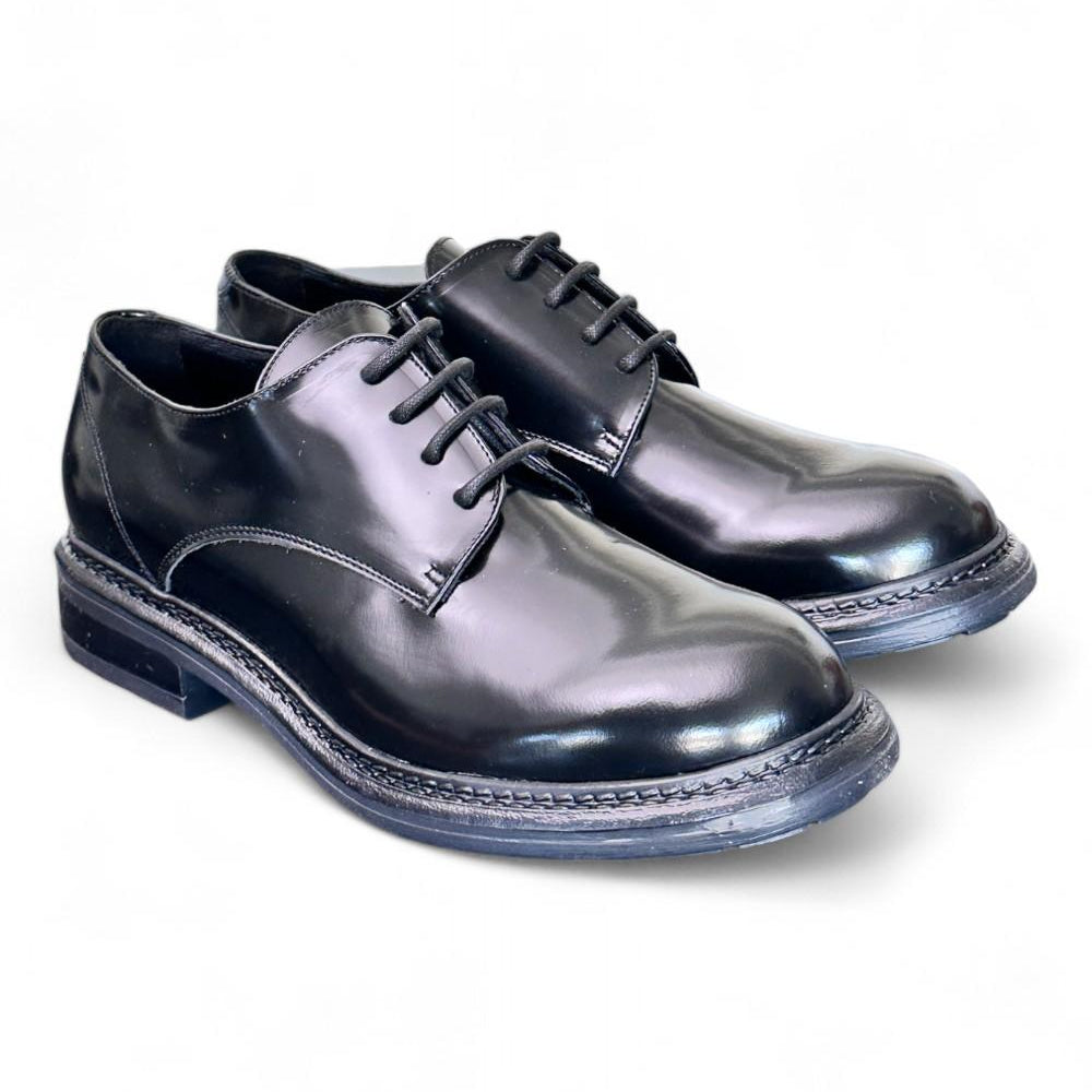 Allacciato liscio donna Uma Parker man style nero<BR/> 