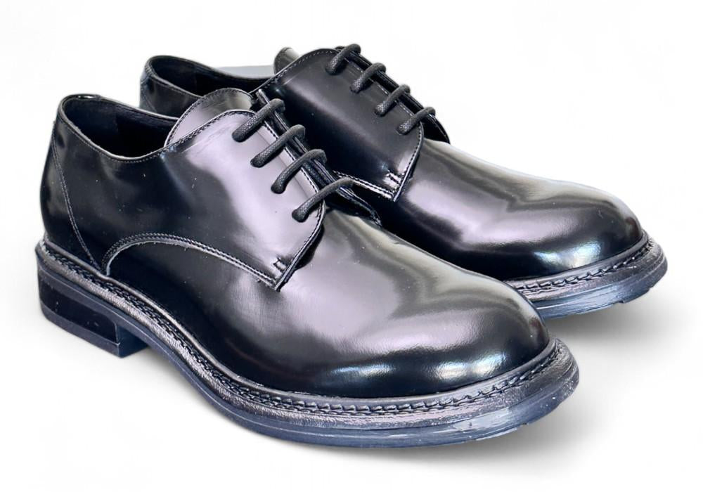 Allacciato liscio donna Uma Parker man style nero<BR/> 