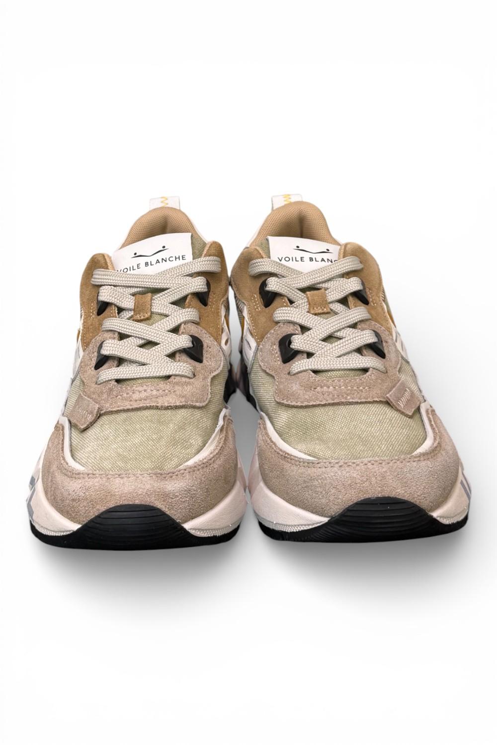Sneaker uomo Club 01 Voile Blanche canvas salvia beige 1D52<BR/> 