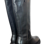 Stivale biker pelle nera Janet 