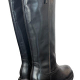 Stivale biker pelle nera Janet 