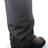 Stivale biker ghetta pelle nera Ranye <BR/> 