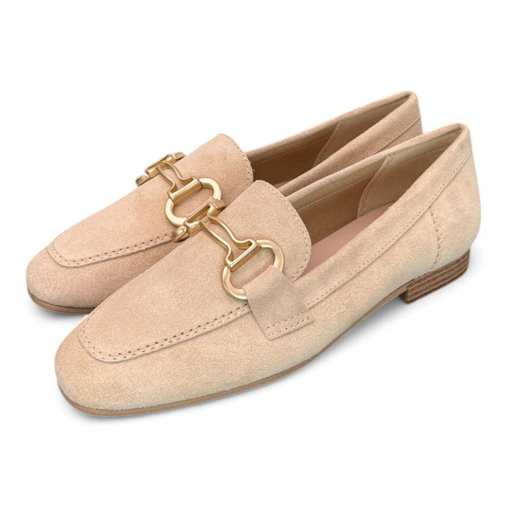 Mocassino accessorio suede beige Francesco B.<BR/> 