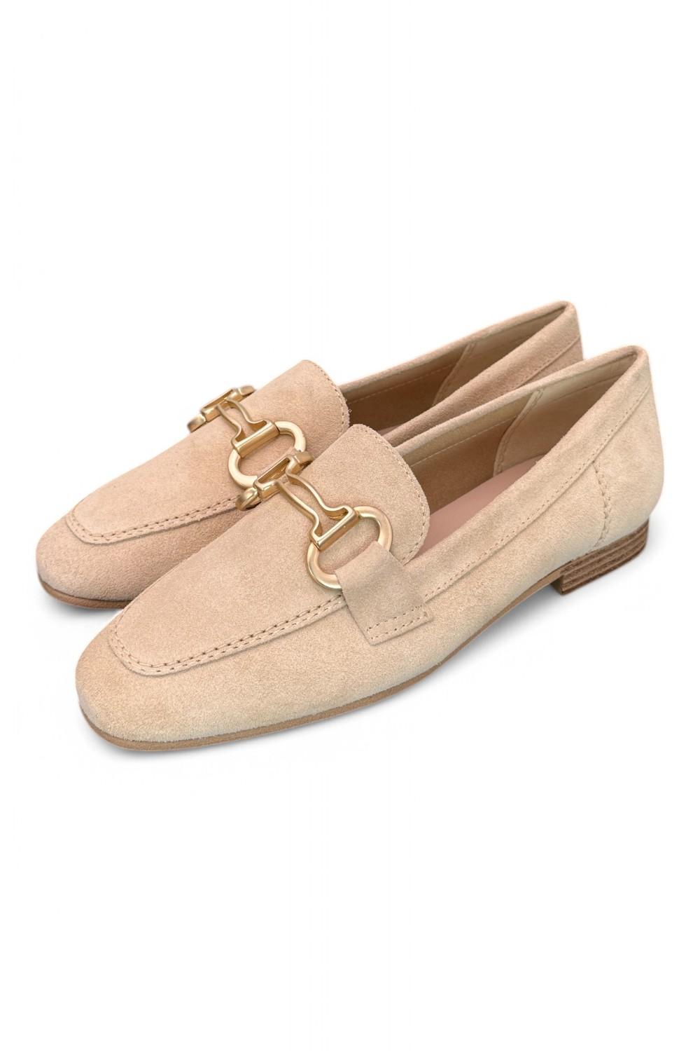 Mocassino accessorio suede beige Francesco B.<BR/> 