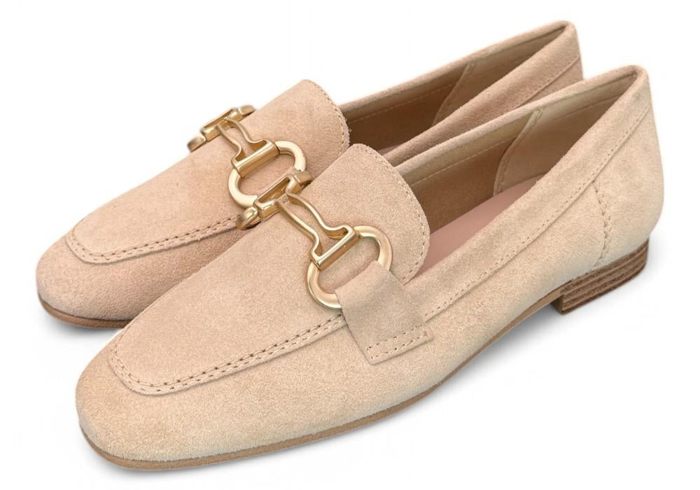Mocassino accessorio suede beige Francesco B.<BR/> 