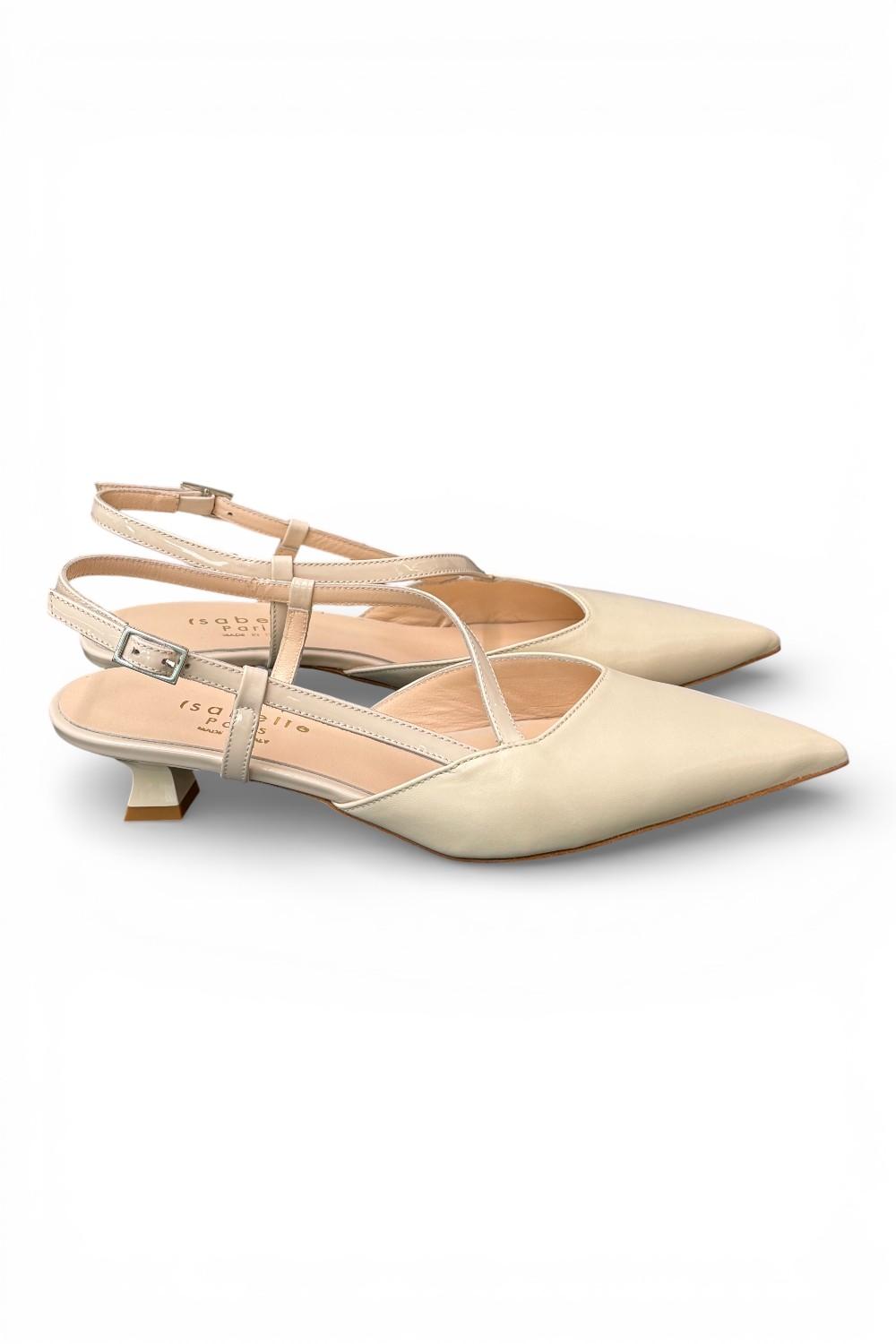 Slingback cintino pelle panna Isabelle Paris 