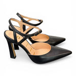 Slingback cintino pelle nera Matteo Pitti 