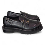Mocassino donna pelle nera Janet 
