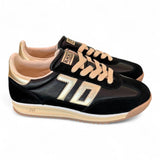 Sneaker donna Back70 Jogger nappa black gold 
