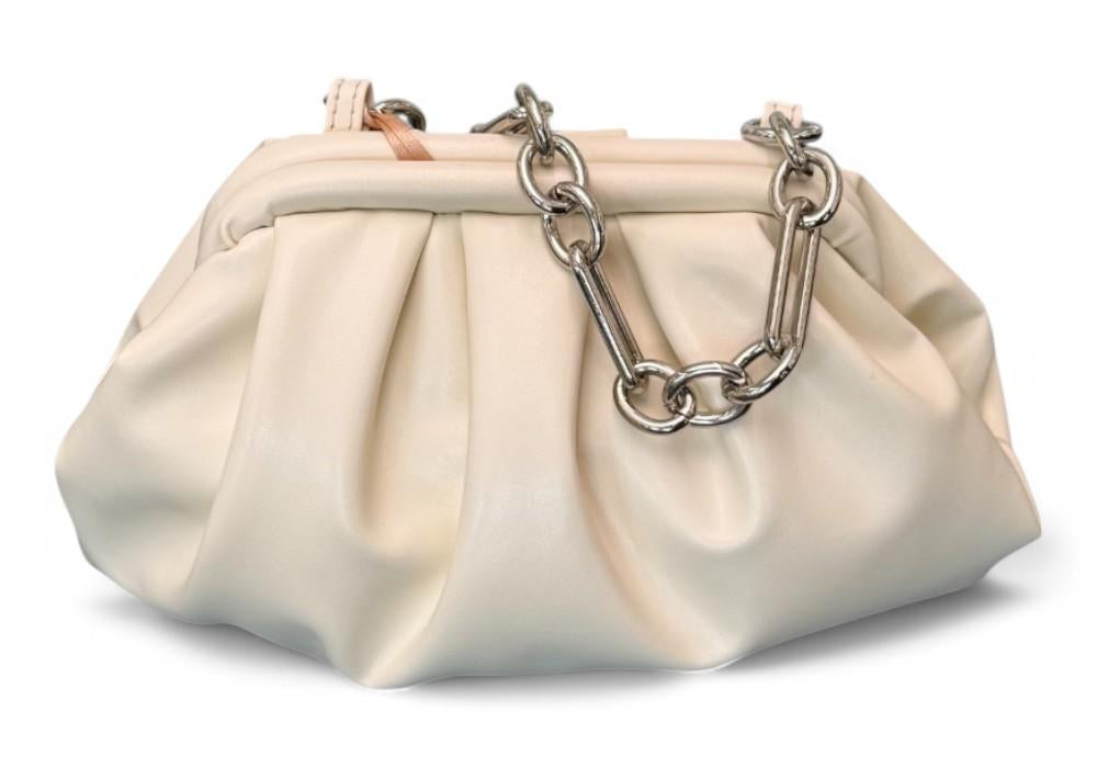 Pochette piccola pouf Scarlet latte 