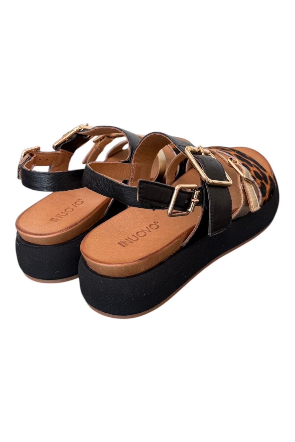 Sandalo fasce multicolor leo z 40 Inuovo<BR/> 