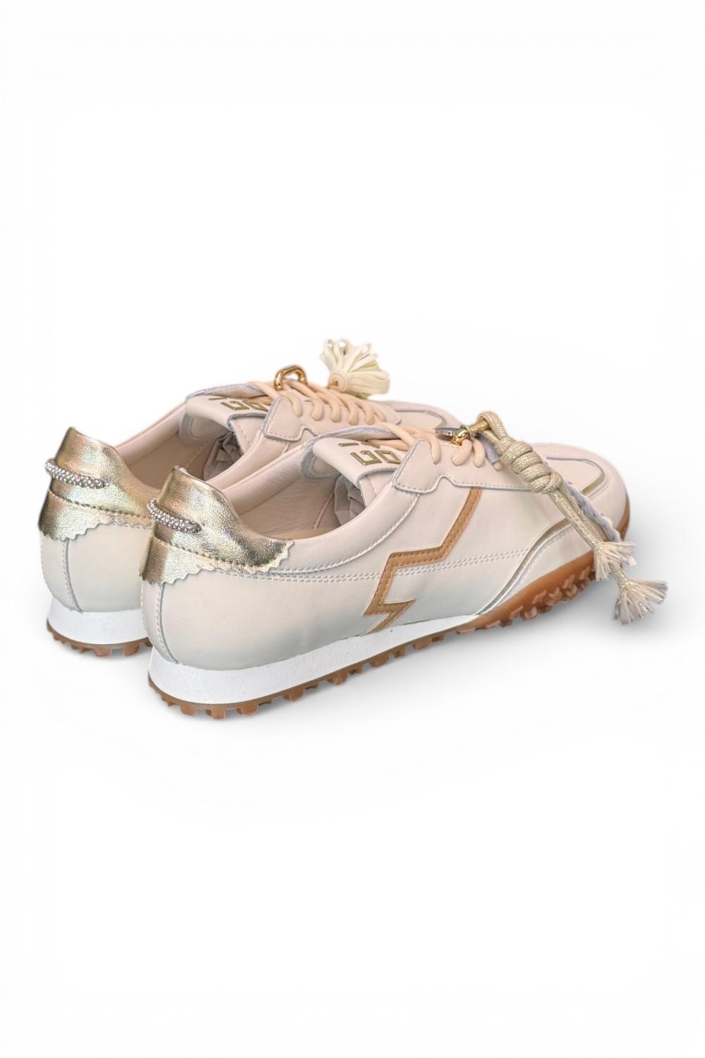 Sneaker Gioplus Cielo low pelle latte 