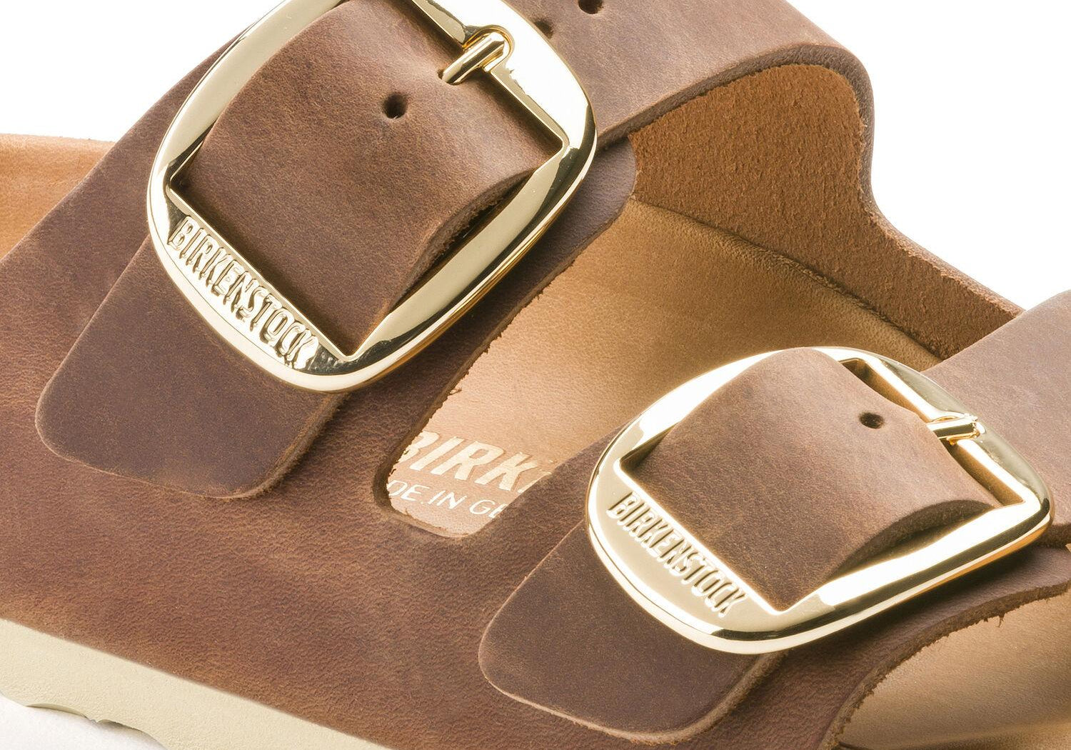 Ciabatta Arizona Big Buckle cognac oil leather Birkenstock 1011073 