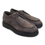 Allacciato ingegnere suede grigio Dino Draghi<BR/> 