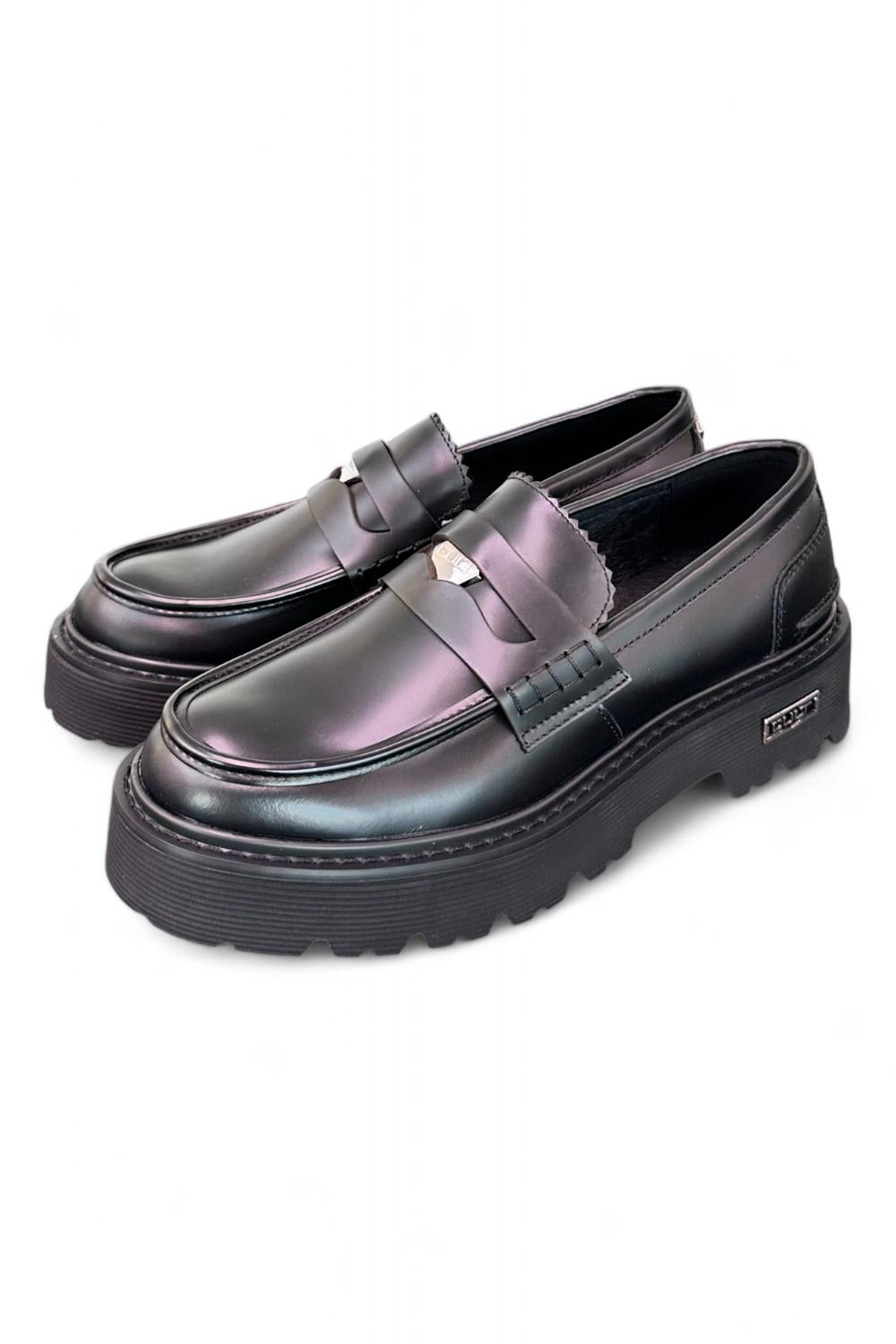 Mocassino penny gomma nero Cult 