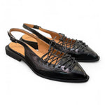 Slingback laccio pelle nera Giacko 