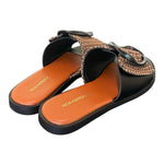Ciabatta fibbia nero camel Noa Harmon 