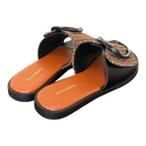 Ciabatta fibbia nero camel Noa Harmon 