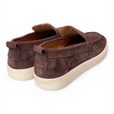 Mocassino cassetta suede intreccio moro Pawelks<BR/> <BR/> 