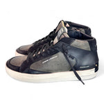 Sneaker mid uomo pelle nero verde Crime London Deluxe Mid Downtown 