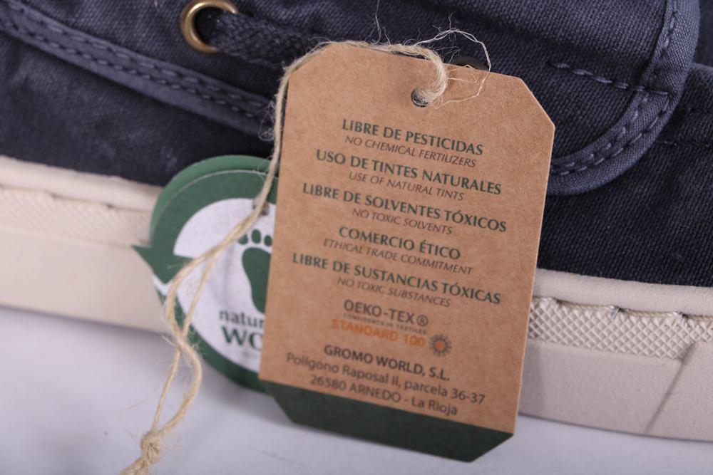 Scarpa barca tela blu Natural World 