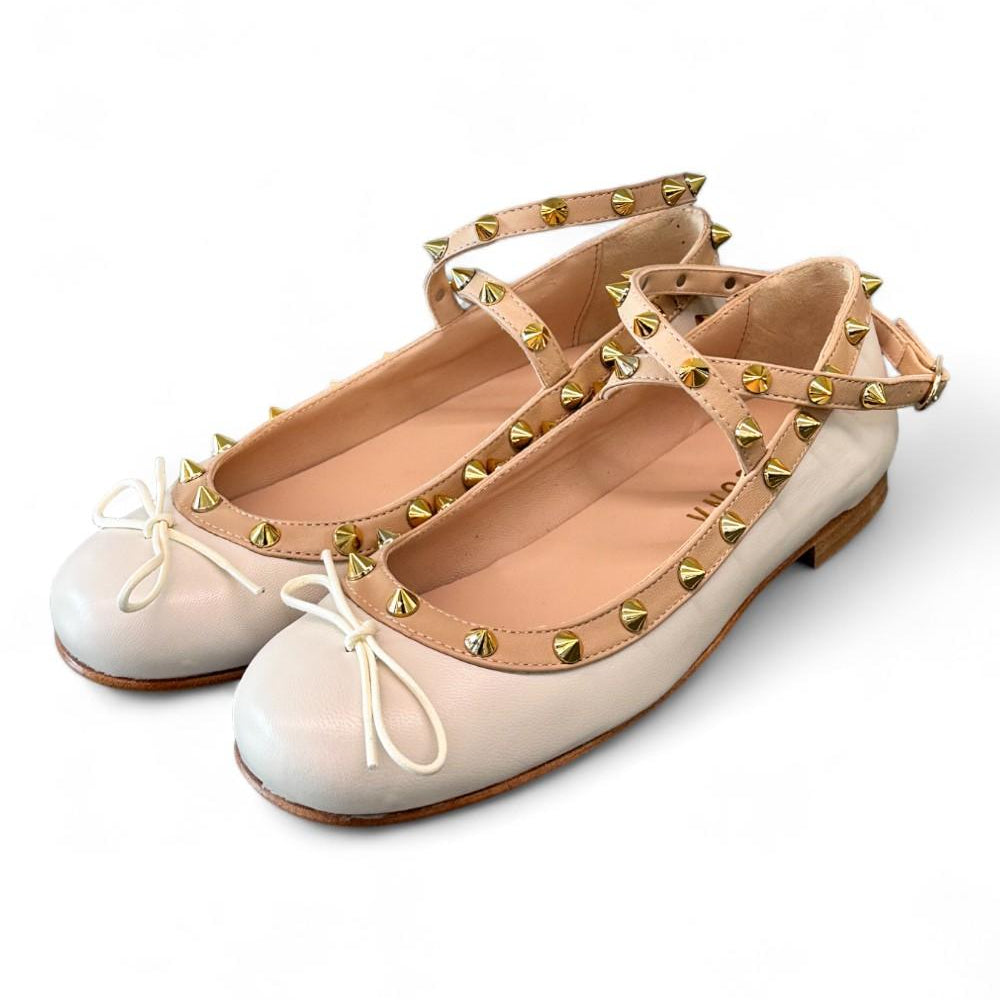Ballerina cintini e borchie white The Icona 