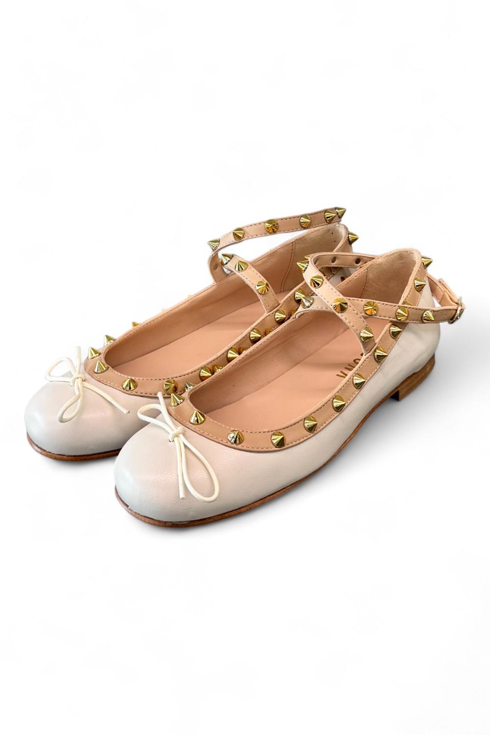 Ballerina cintini e borchie white The Icona 