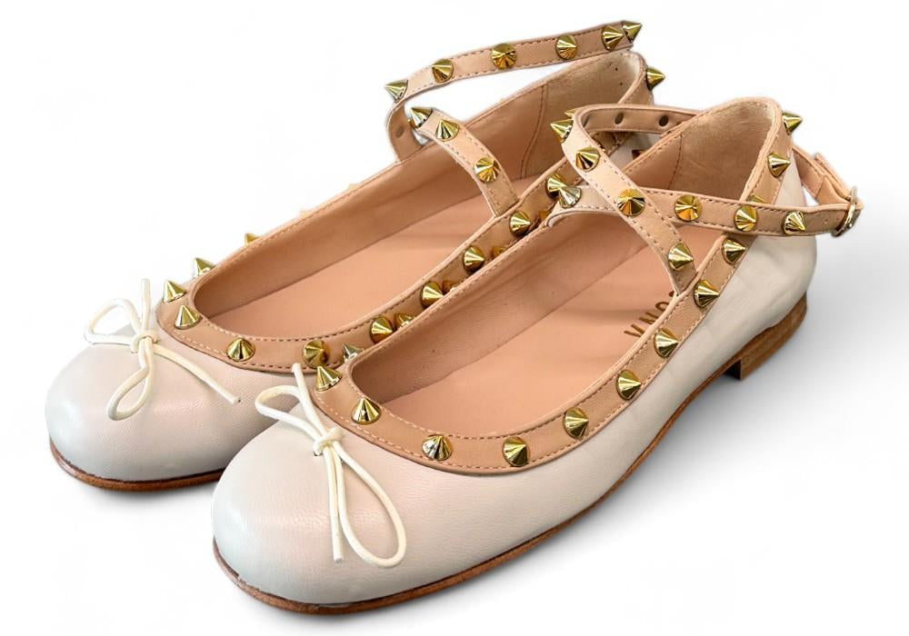 Ballerina cintini e borchie white The Icona 