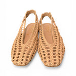 Slingback intrecciata camel Bianca Di 
