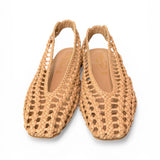 Slingback intrecciata camel Bianca Di 