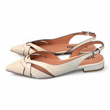 Slingback Bibi Lou incroci naplak bianco flat 
