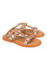 Sandalo suede beige gioielli Janet & Janet