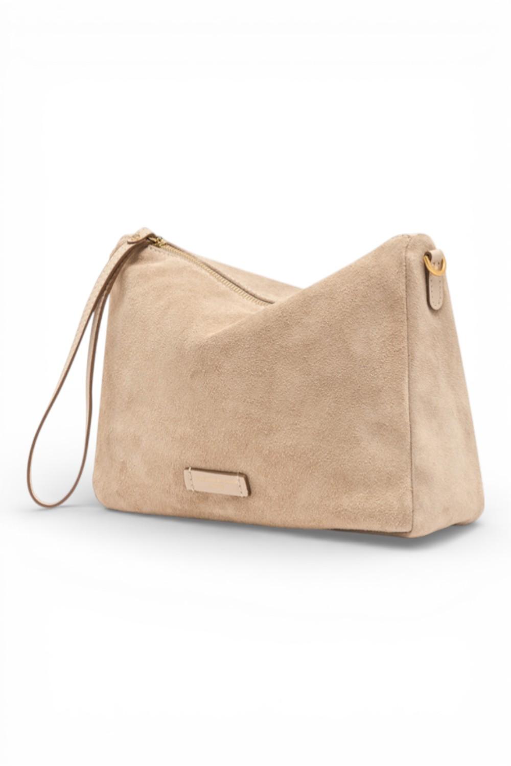 Pochette Nora suede nude Gianni Chiarini<BR/> 
