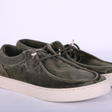 Scarpa uomo tela verde cucitura Natural World 