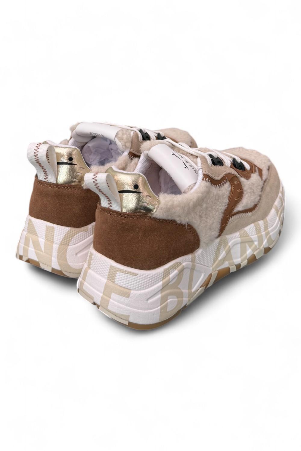 Sneaker Donna Club 105 beige teddy Voile Blanche 