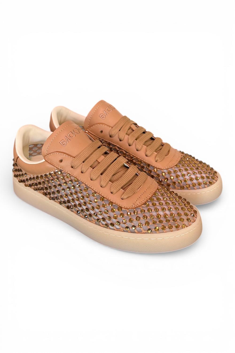 Sneaker smart strass brown Back70 