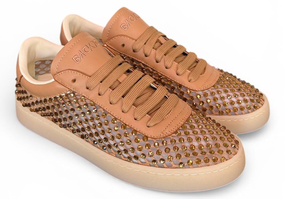 Sneaker smart strass brown Back70 