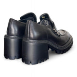 Mocassino donna nero borchie tacco 60 Target<BR/> 