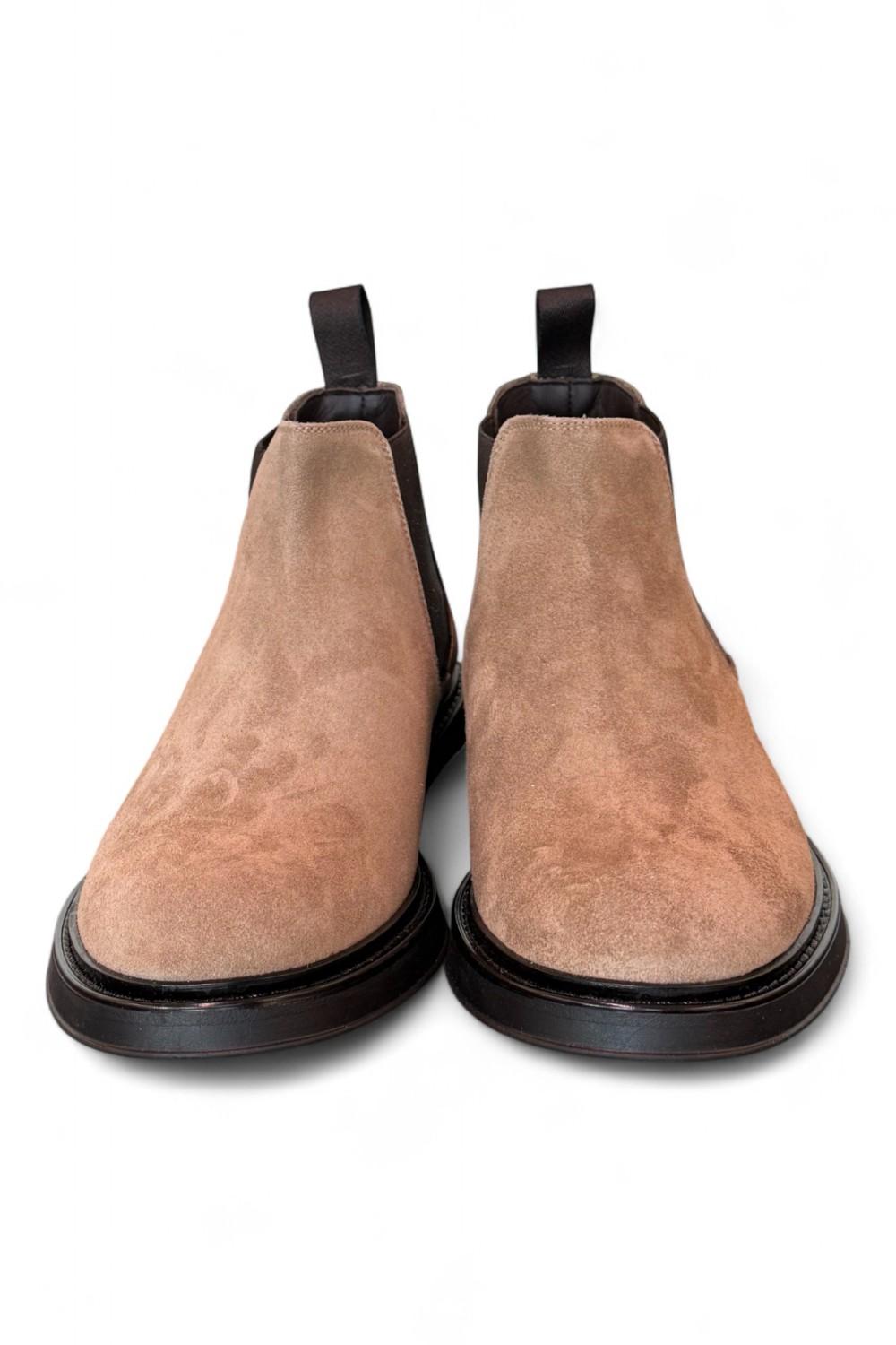 Stivaletto beatles suede tortora Dino Draghi<BR/> 