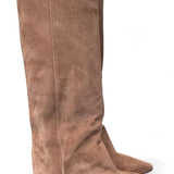 Stivale arricciato a tubo suede beige Anima <BR/> 