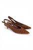 Slingback suede laserato choco Bianca Di