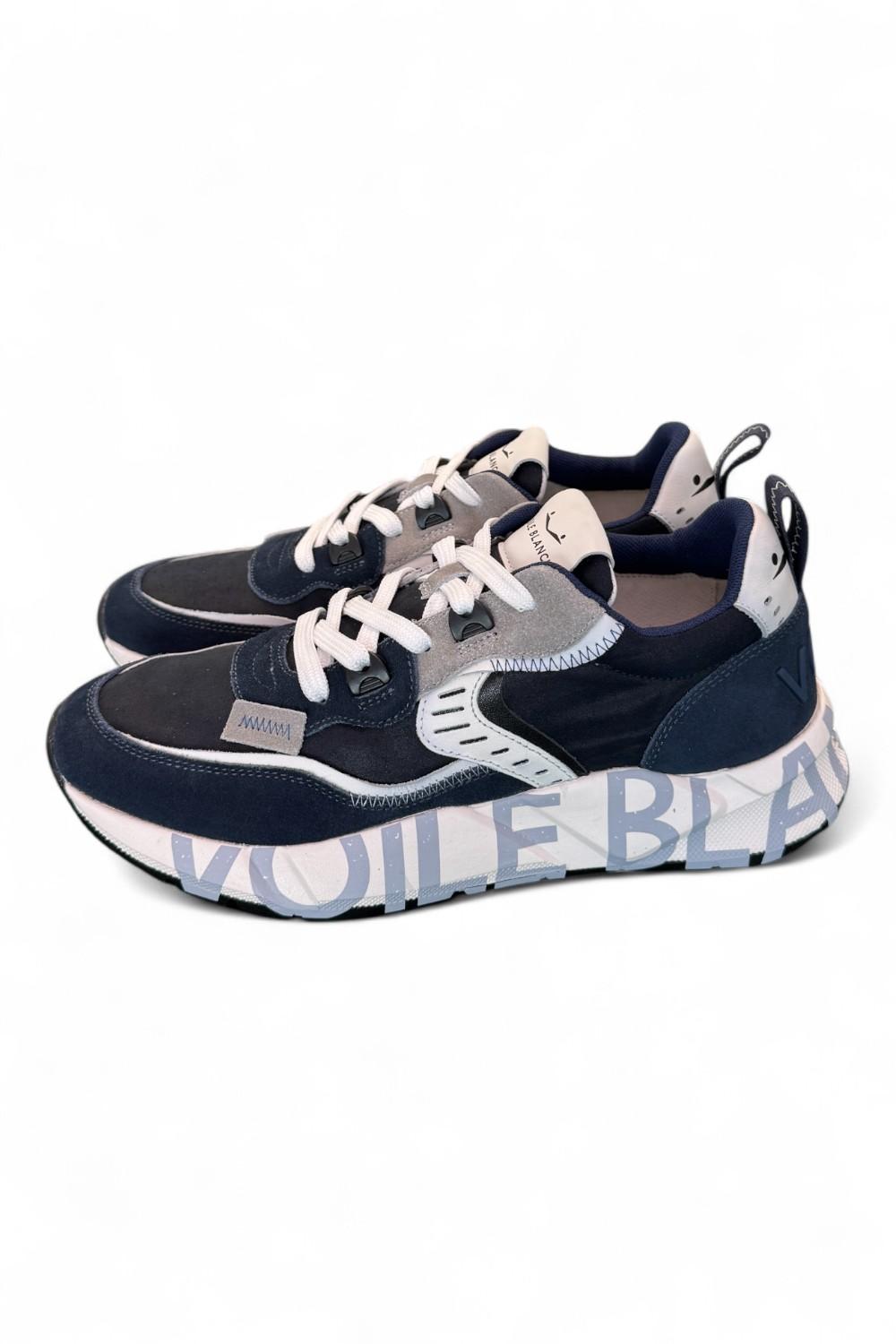 Sneaker uomo Club 01 Blu Voile Blanche<BR/> 